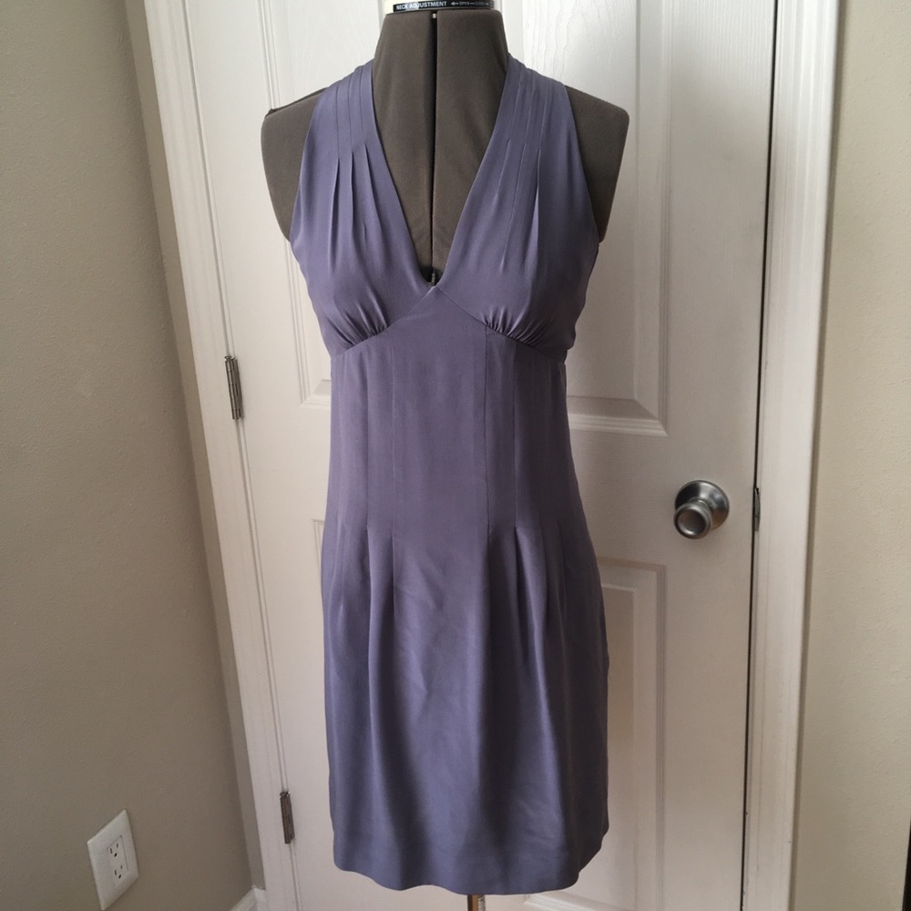 Pale purple silk banana republic dress